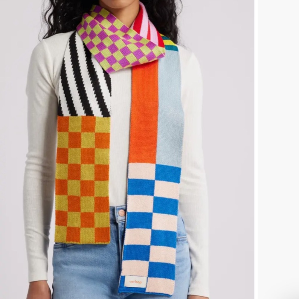 Verloop MOMA Pattern Patch Skinny Scarf
